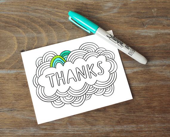 How To Draw A Thank You Card