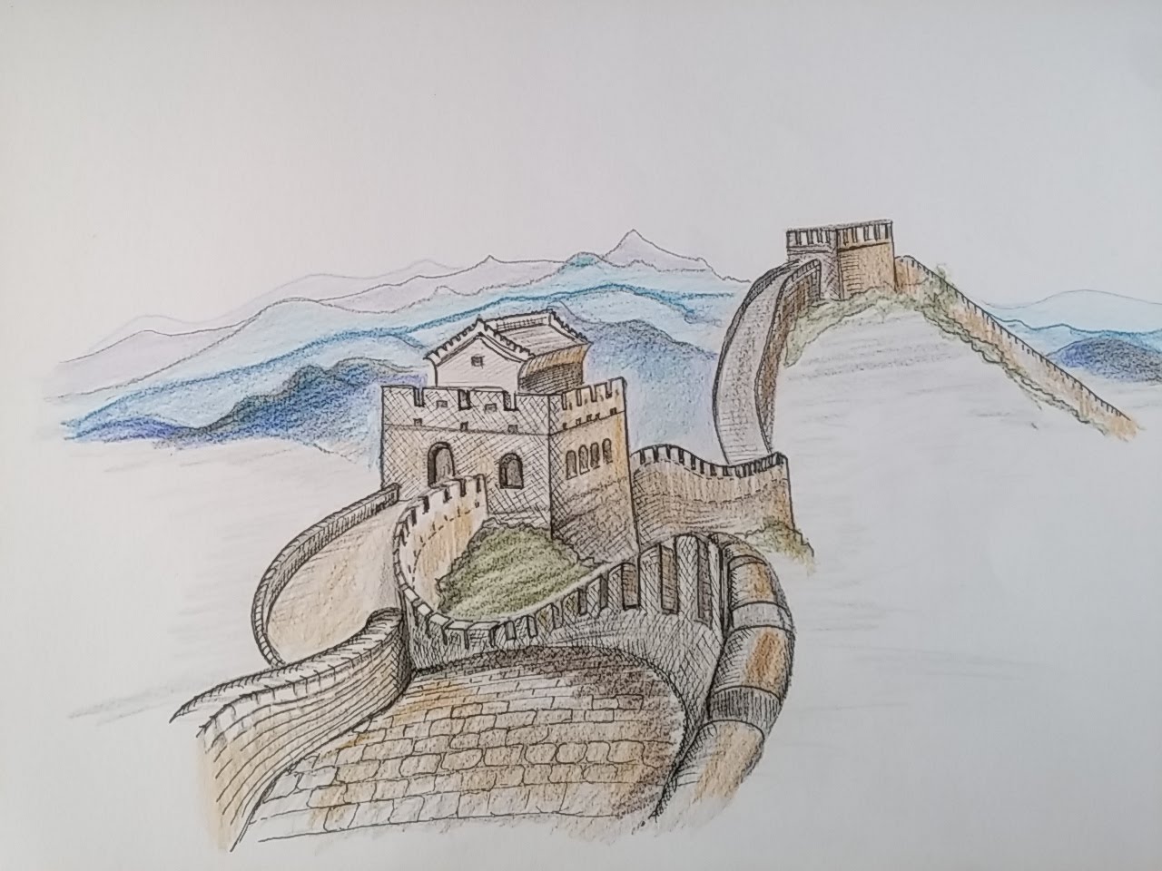 The Great Wall Of China Drawing at GetDrawings | Free download