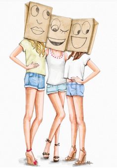 Three Girls Drawing at GetDrawings | Free download