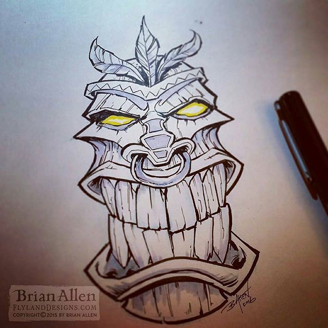 Tiki Drawing at GetDrawings | Free download