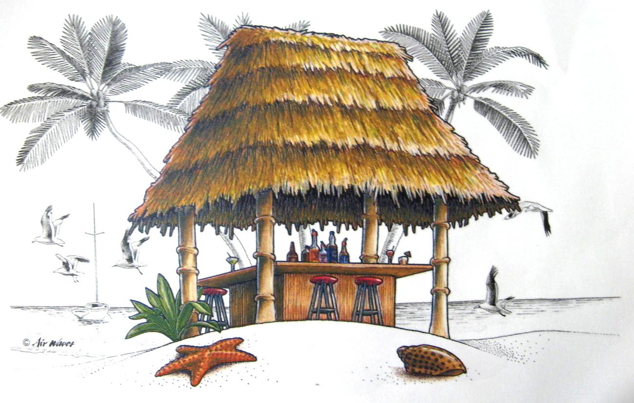 Tiki Hut Drawing At GetDrawings Free Download