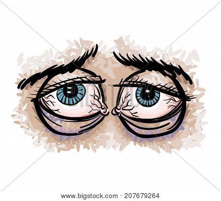 Tired Eyes Drawing at GetDrawings | Free download