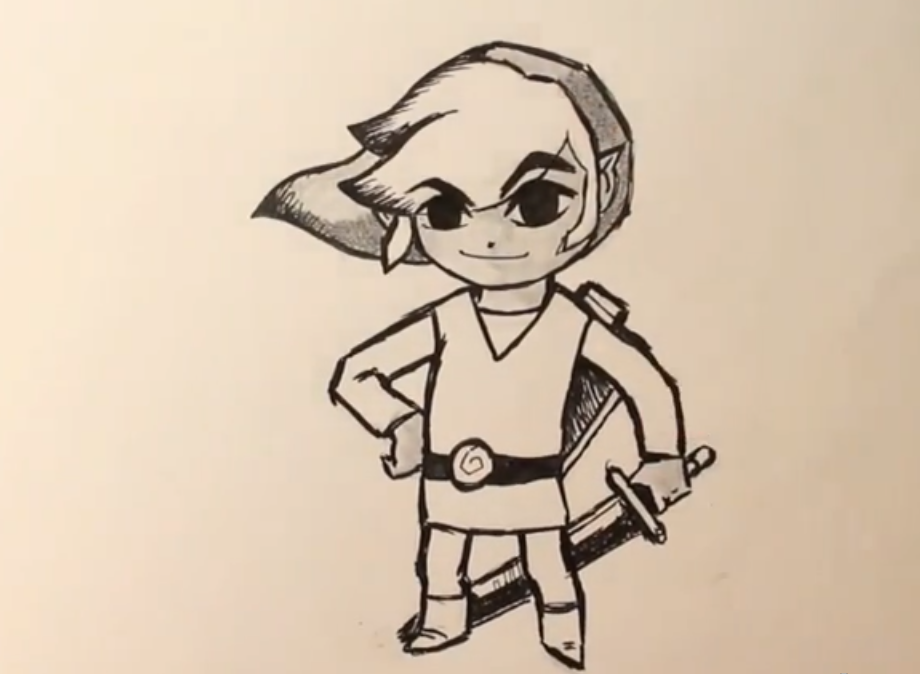 Toon Link Drawing at GetDrawings | Free download