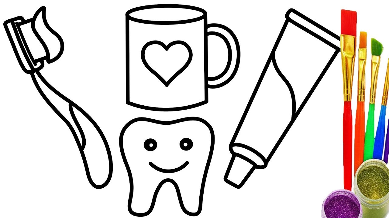 Toothbrush And Toothpaste Drawing at GetDrawings | Free download