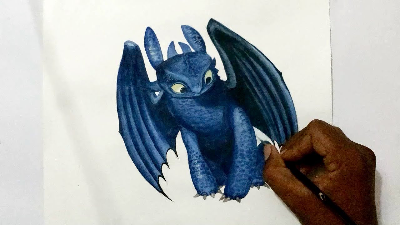 Toothless Dragon Drawing at GetDrawings | Free download