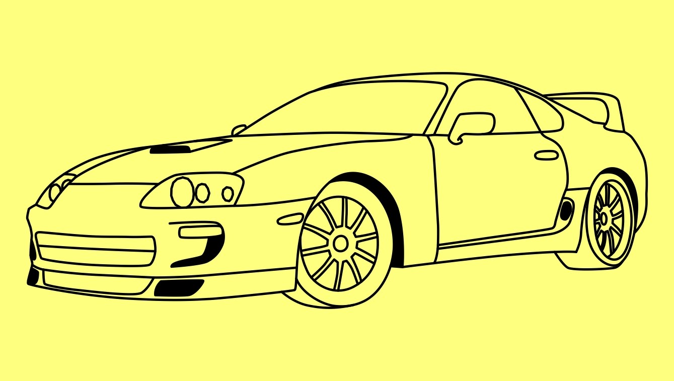 Toyota Supra Drawing at GetDrawings Free download