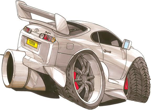 Toyota Supra Drawing At GetDrawings | Free Download