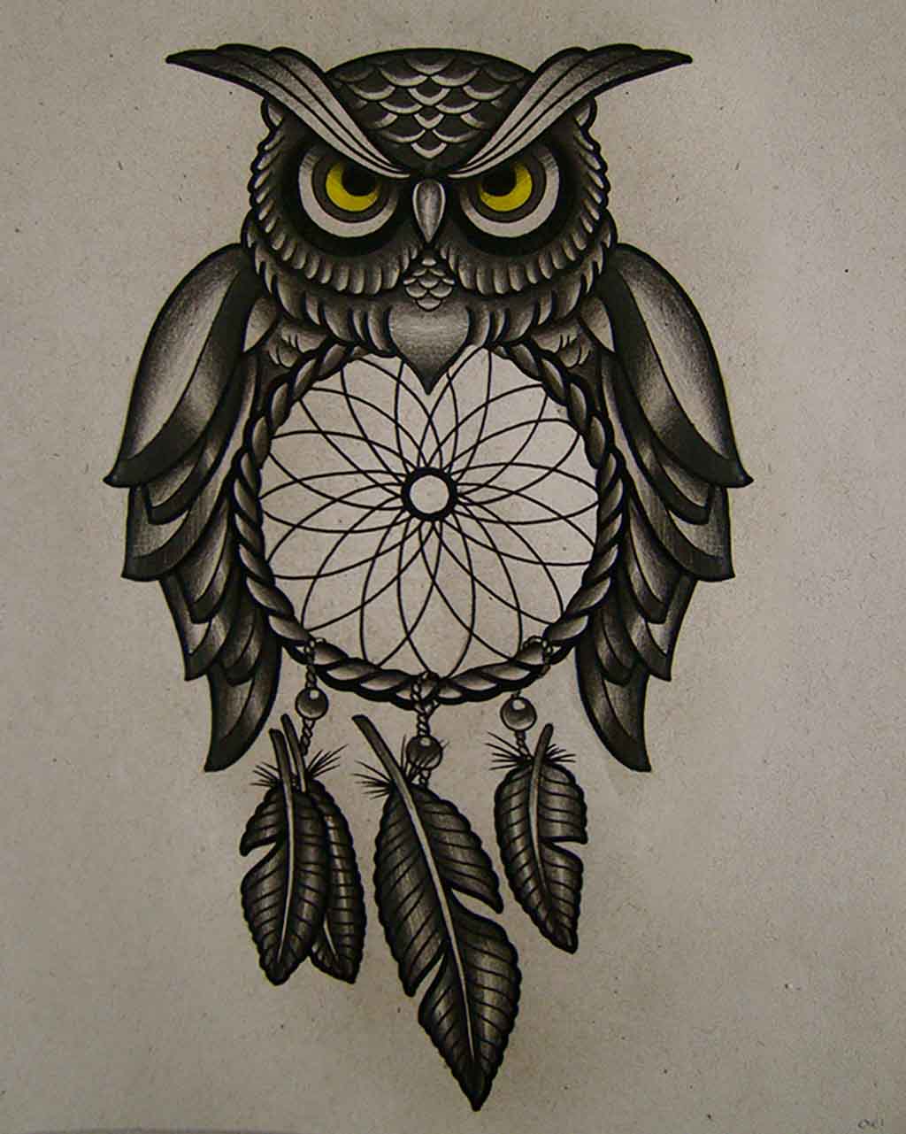 Traditional Owl Drawing at GetDrawings | Free download