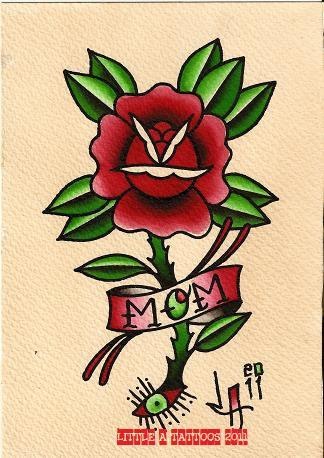 Traditional Rose Tattoo Drawing at GetDrawings | Free download