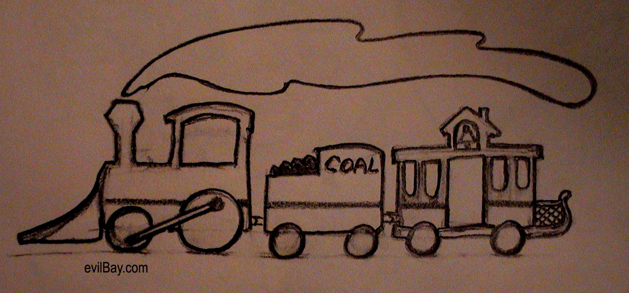 train sketch drawing