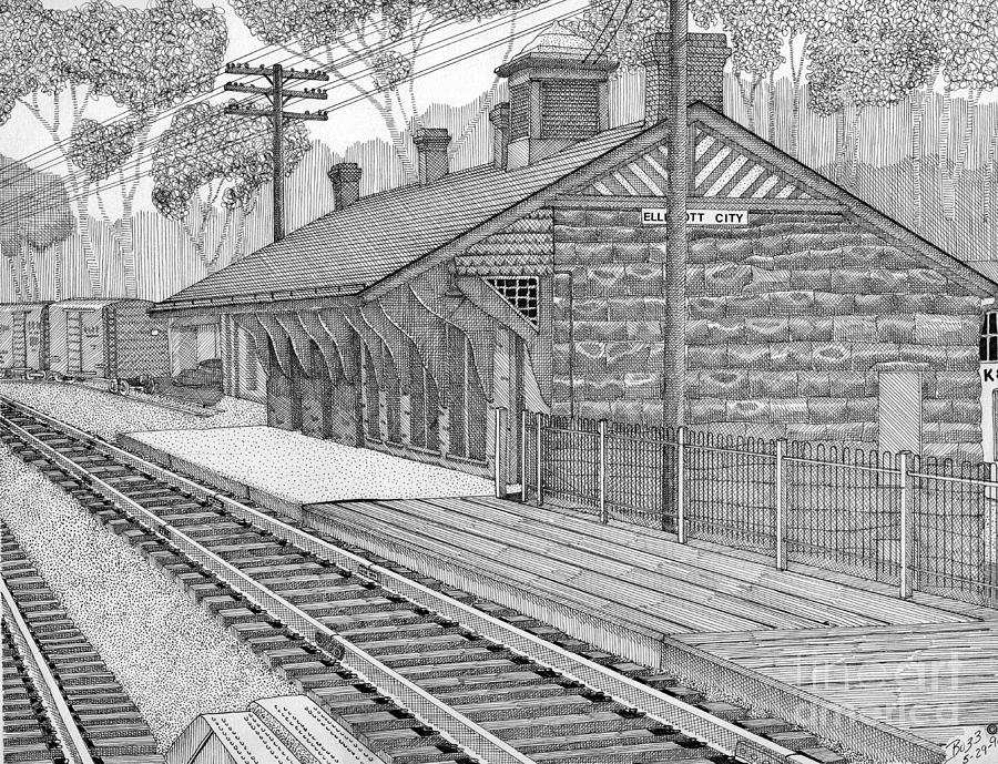 Train Station Drawing at GetDrawings Free download