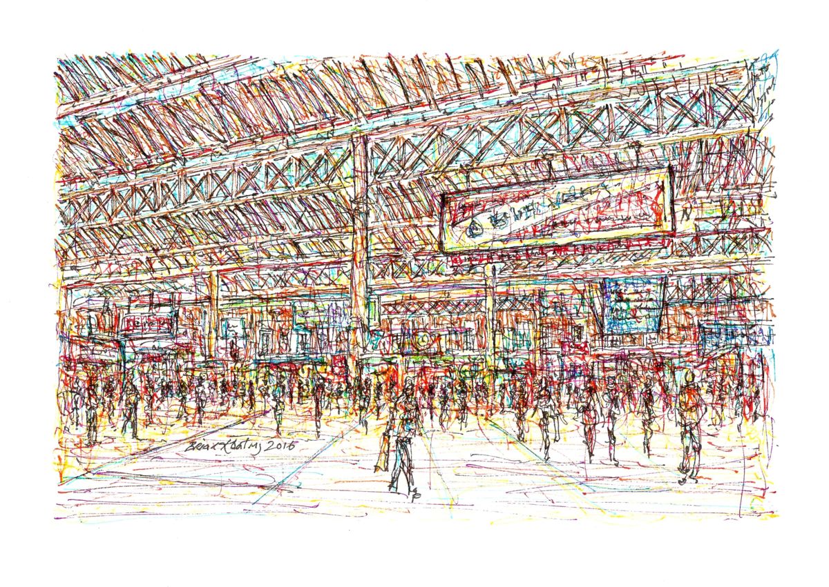 Train Station Drawing at GetDrawings | Free download