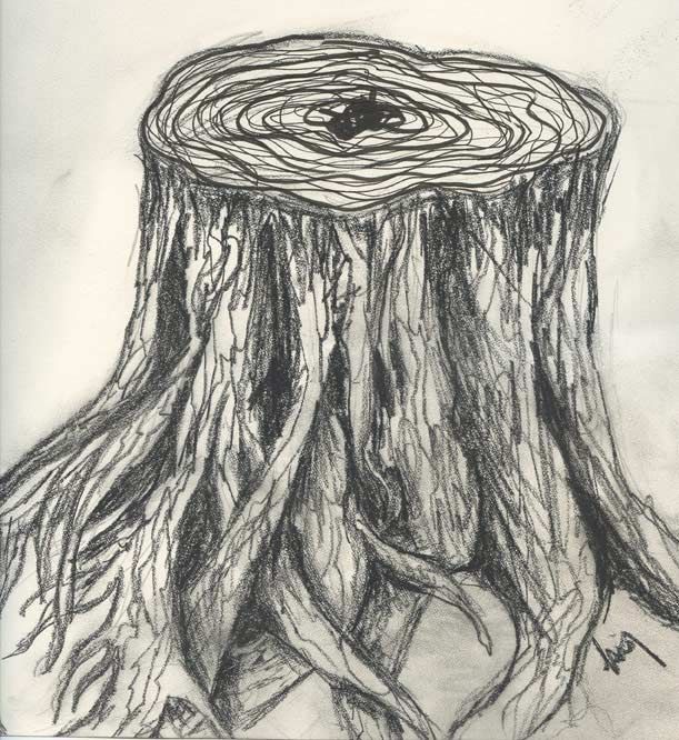 Tree Stump Drawing at GetDrawings | Free download