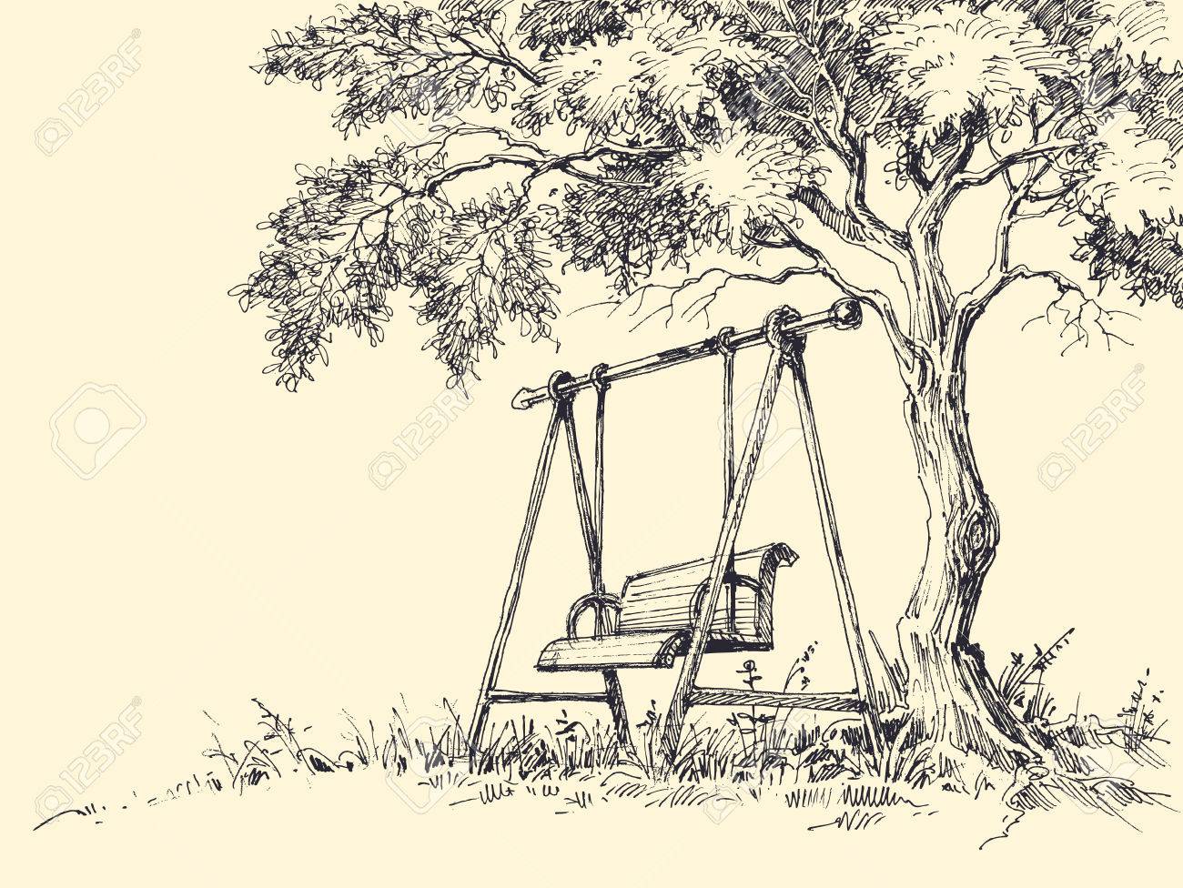 Tree Swing Drawing at GetDrawings Free download