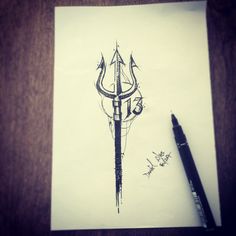 Trident Drawing at GetDrawings | Free download