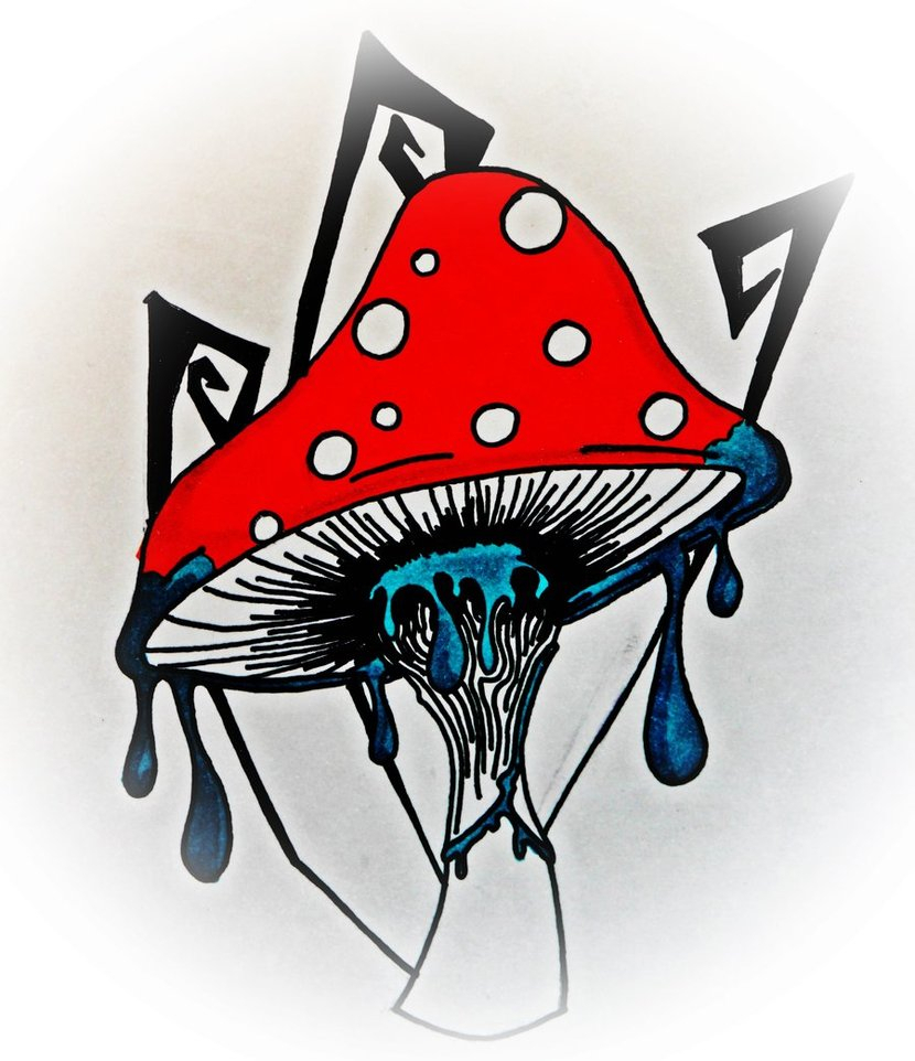 Trippy Mushroom Drawing at GetDrawings | Free download