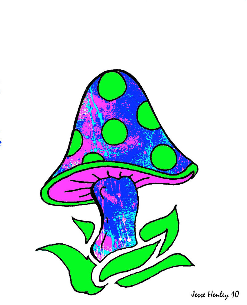 Trippy Easy Mushroom Drawing Color - Michael Arntz