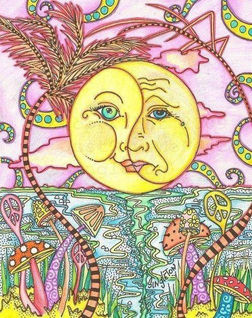 Trippy Sun Drawing at GetDrawings | Free download