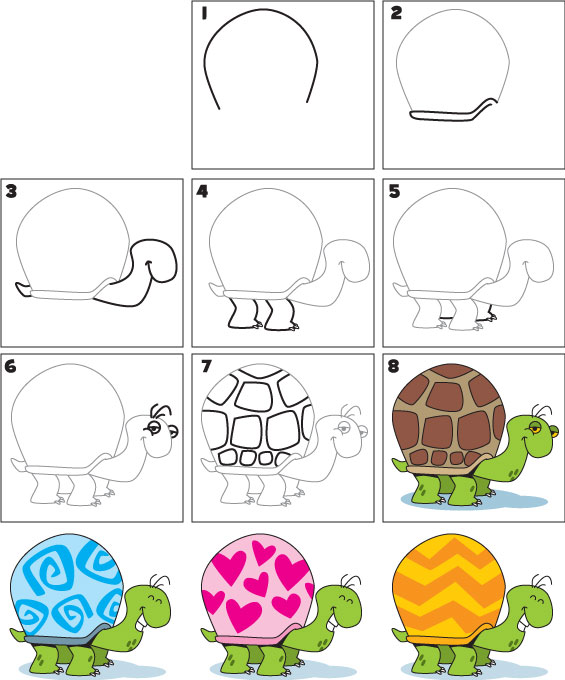 Turtle Step By Step Drawing at GetDrawings Free download