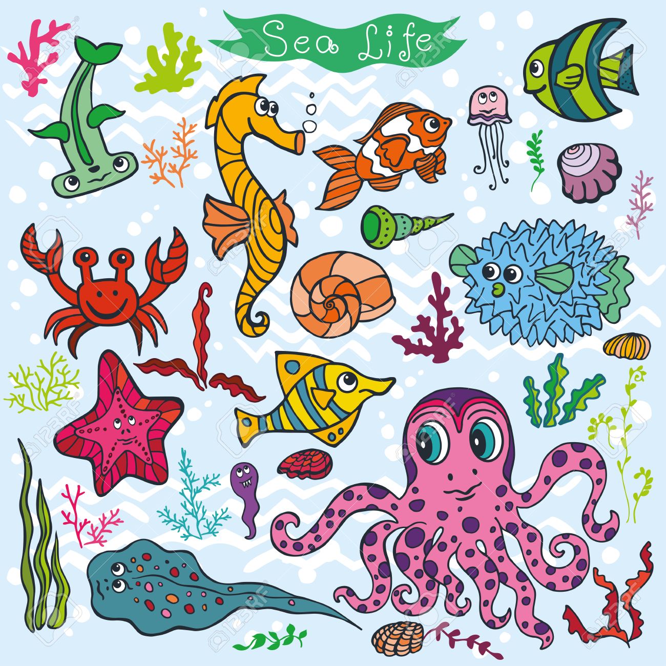 Underwater Cartoon Drawing at GetDrawings | Free download