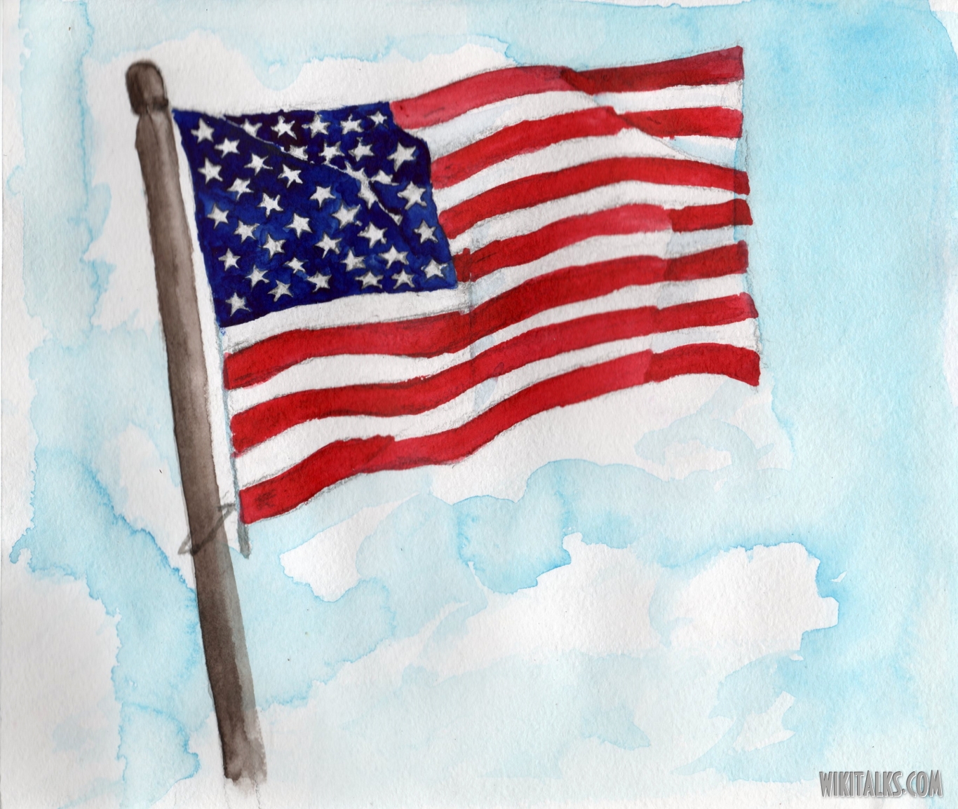 United States Flag Drawing at GetDrawings | Free download