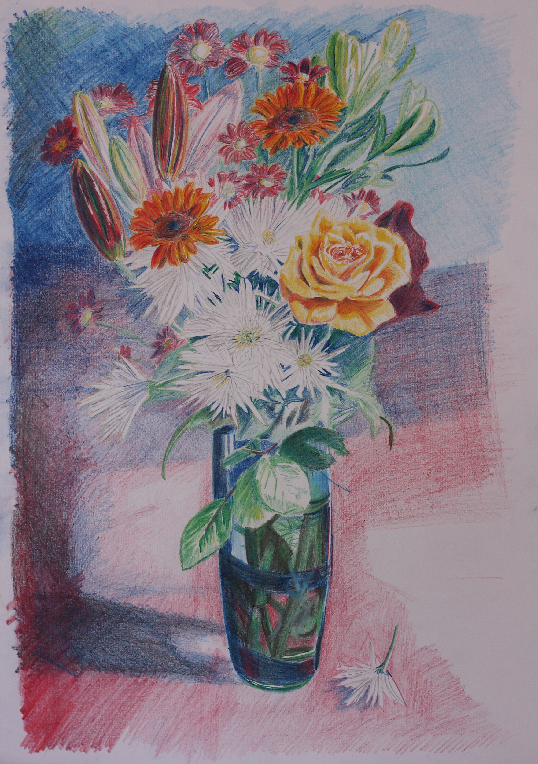 Vase With Flowers Drawing at GetDrawings | Free download