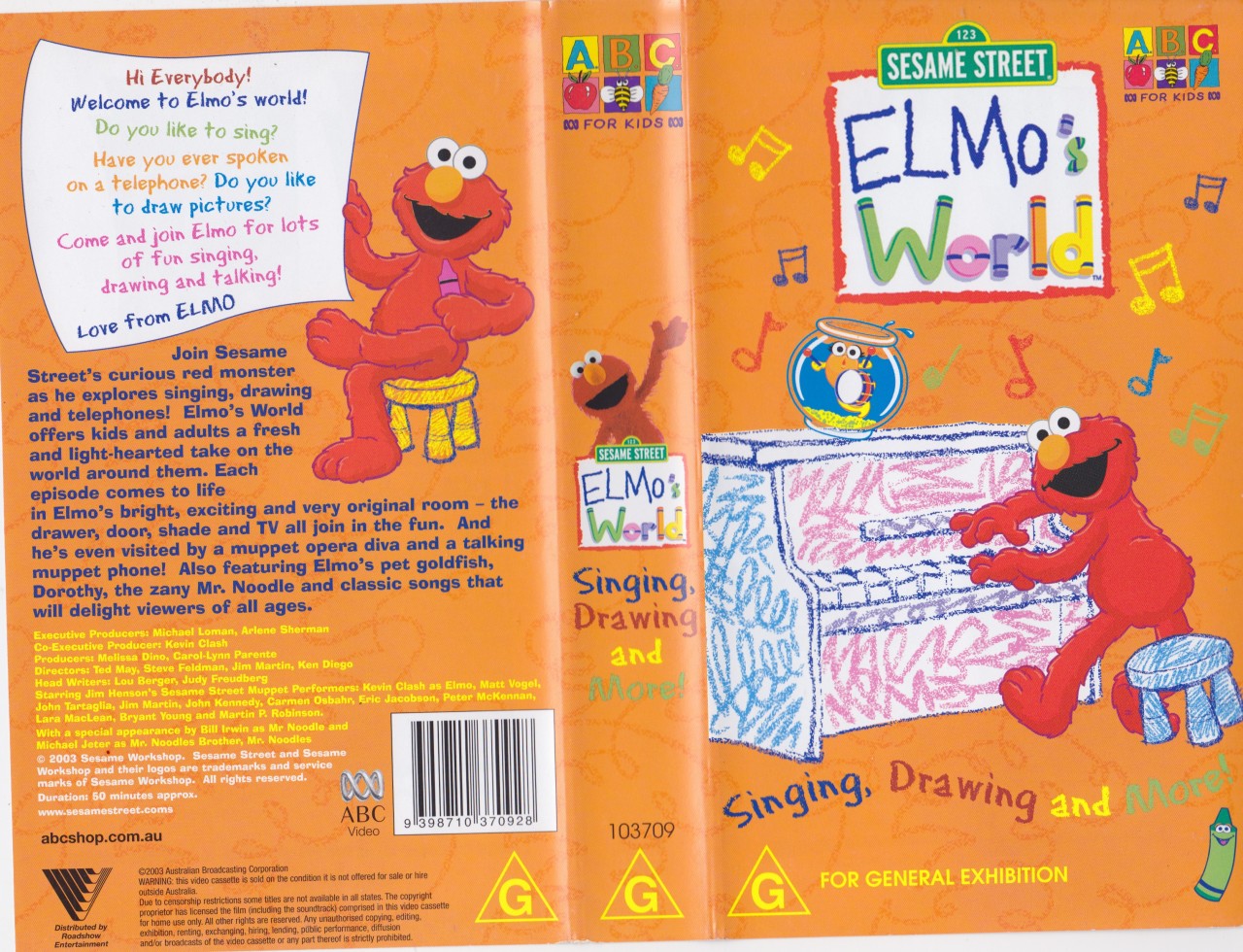 1280x980 Abc Elmos World Singing Drawing And More Video Vhs Pal Ebay.