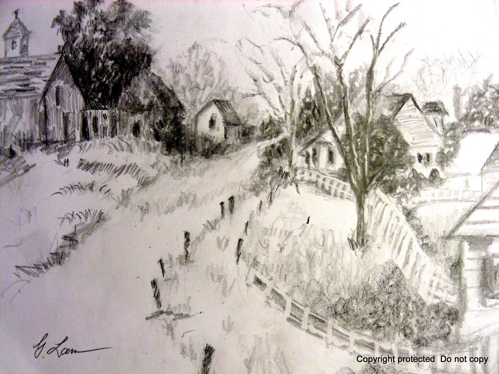 Village Sketch Drawing at GetDrawings Free download