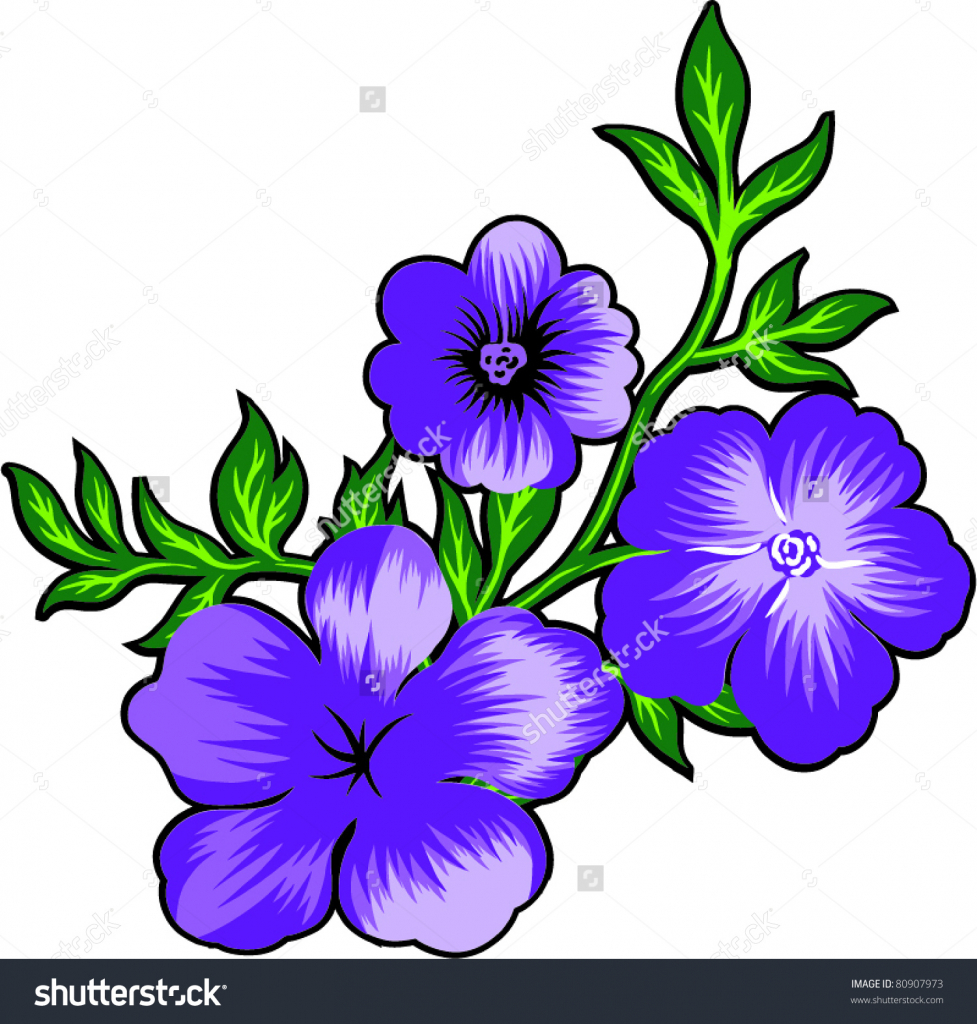 Violet Flower Drawing at GetDrawings Free download