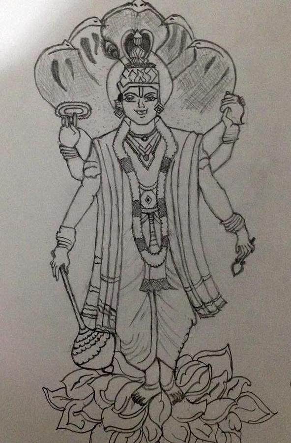 Vishnu Drawing at GetDrawings | Free download