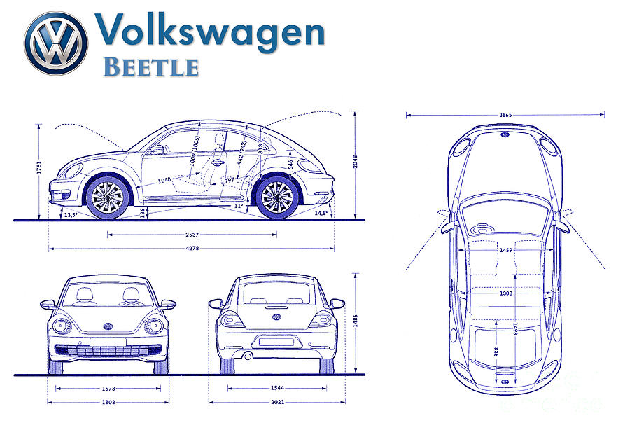Фольксваген жук чертеж