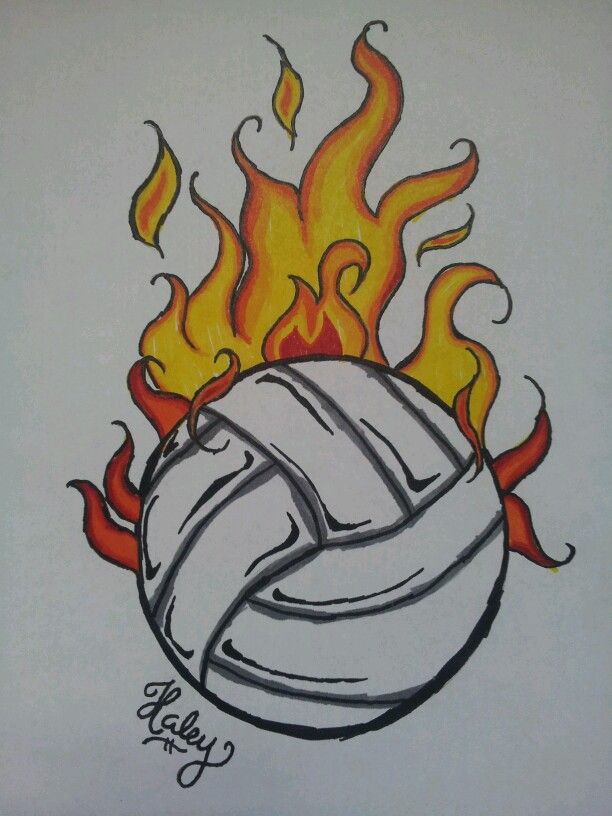 Simple Sketch Volleyball Drawing 