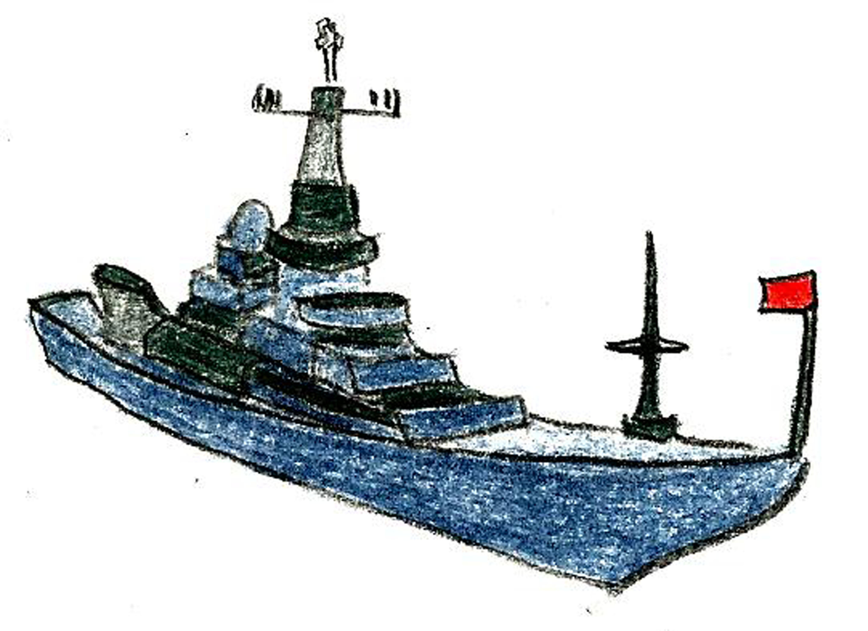 How To Draw A Navy Battleship