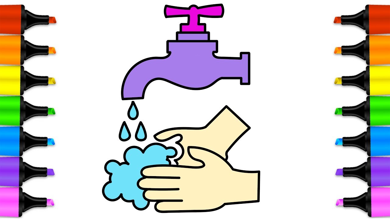 Wash Hands Drawing at GetDrawings | Free download