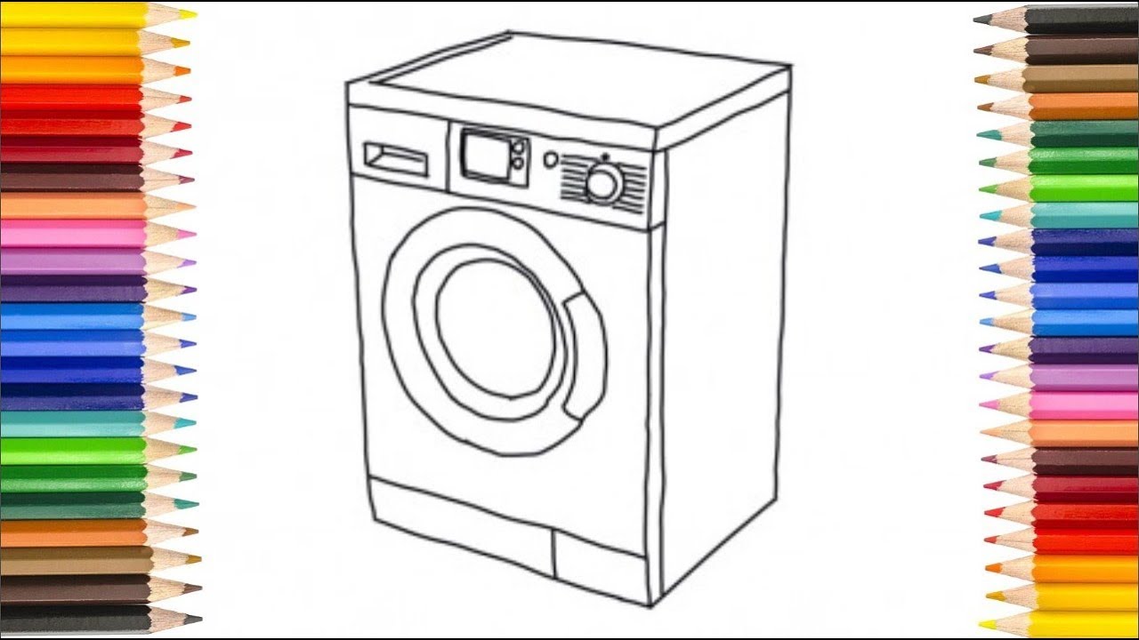 Washing Machine Drawing at GetDrawings | Free download