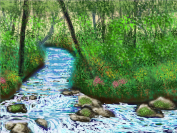 Water Stream Drawing at GetDrawings | Free download