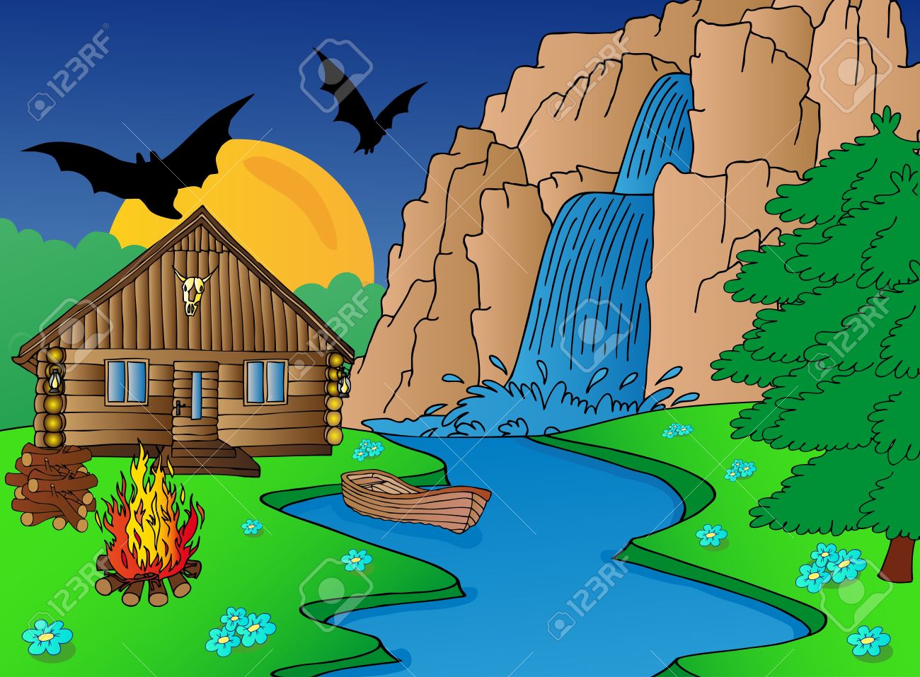 Waterfall Cartoon Drawing at GetDrawings | Free download