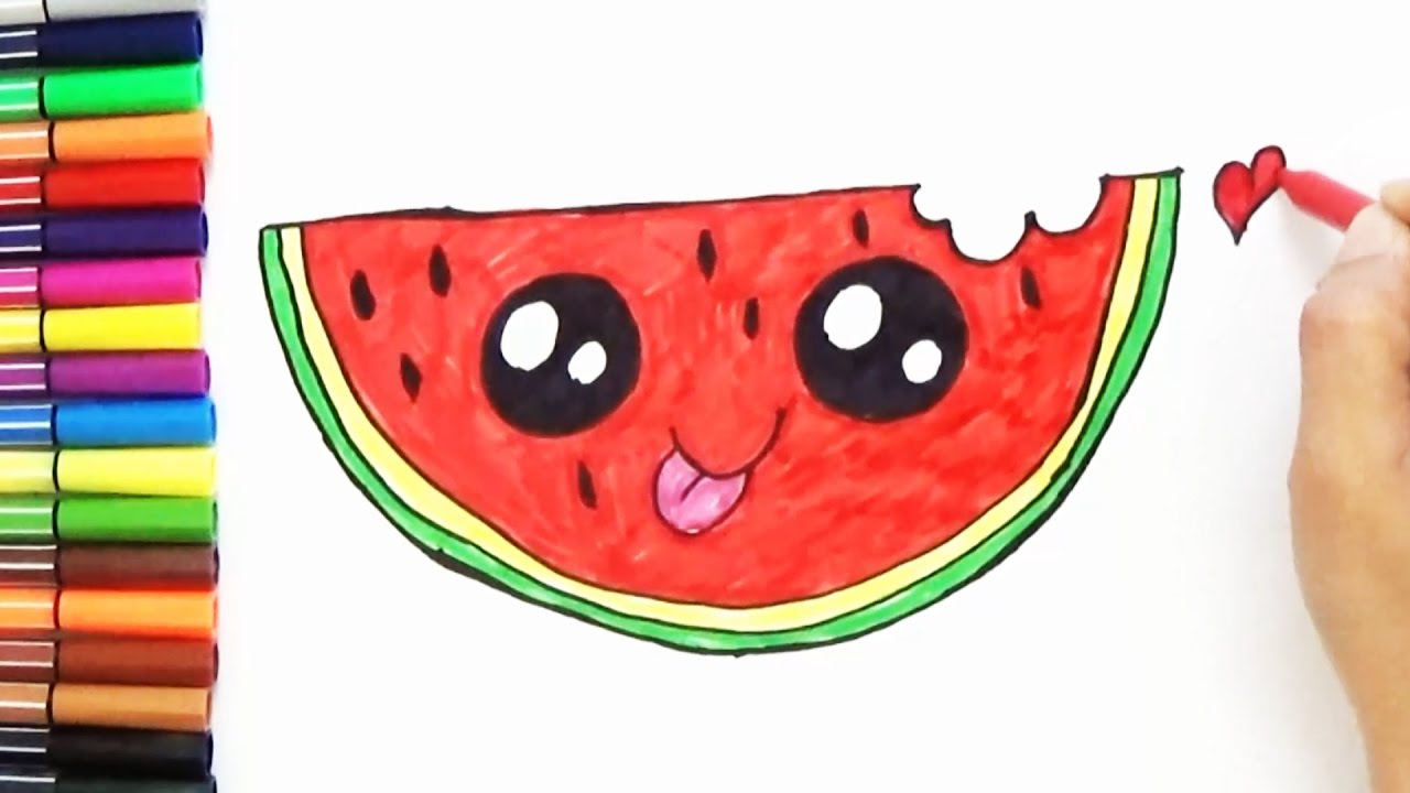 Watermelon Drawing at GetDrawings | Free download