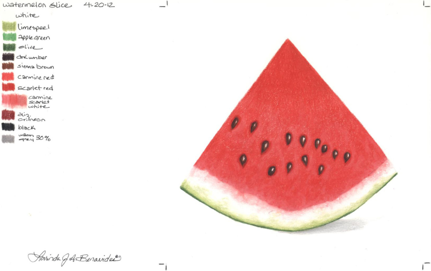 Watermelon Slice Drawing at GetDrawings | Free download