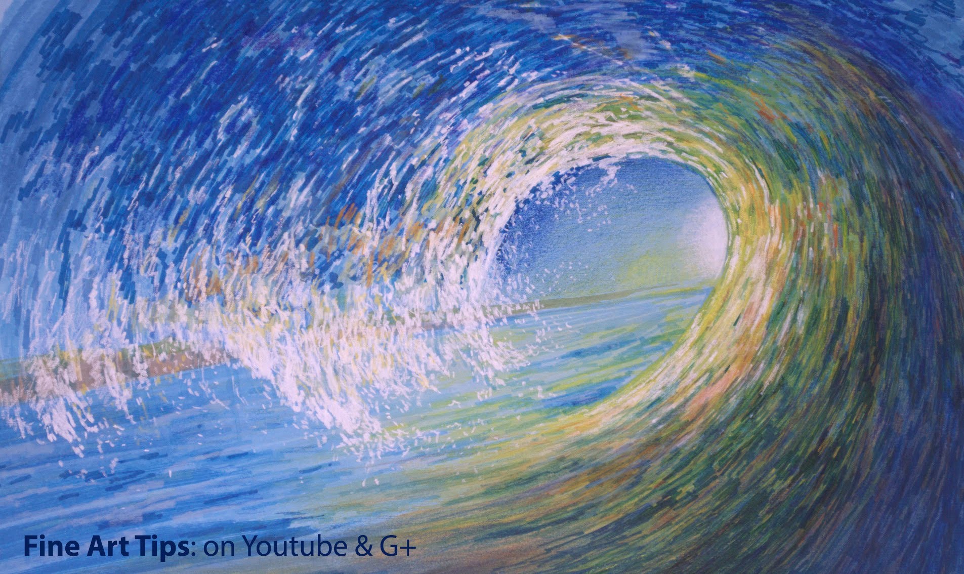 colorful wave drawings