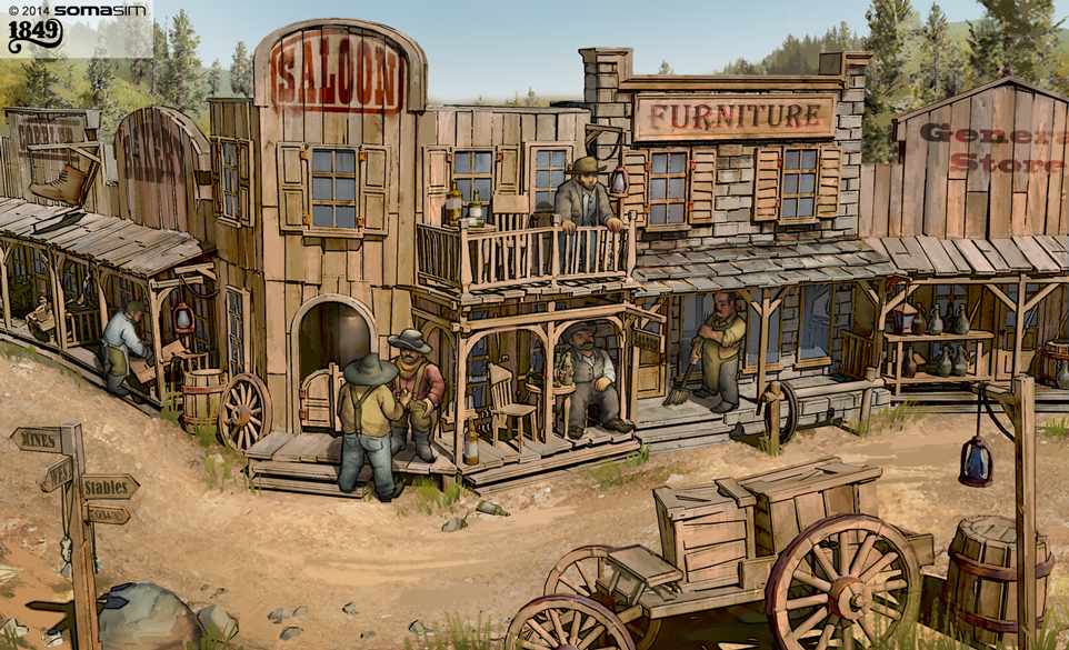 Western Town Drawing at GetDrawings Free download