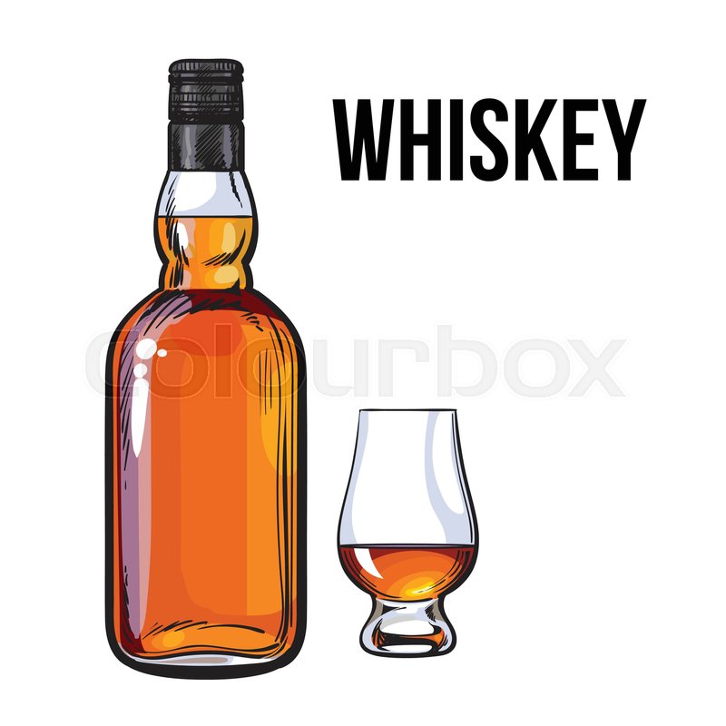 Whiskey Bottle Drawing at GetDrawings Free download