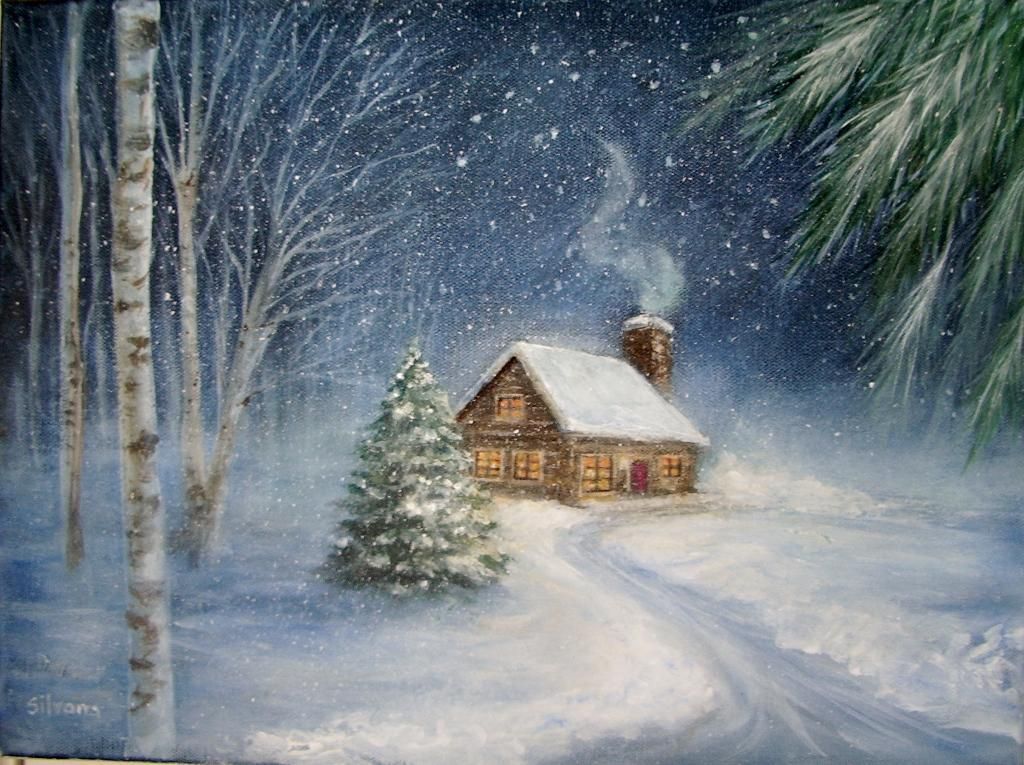 Winter Scene Drawing at GetDrawings | Free download