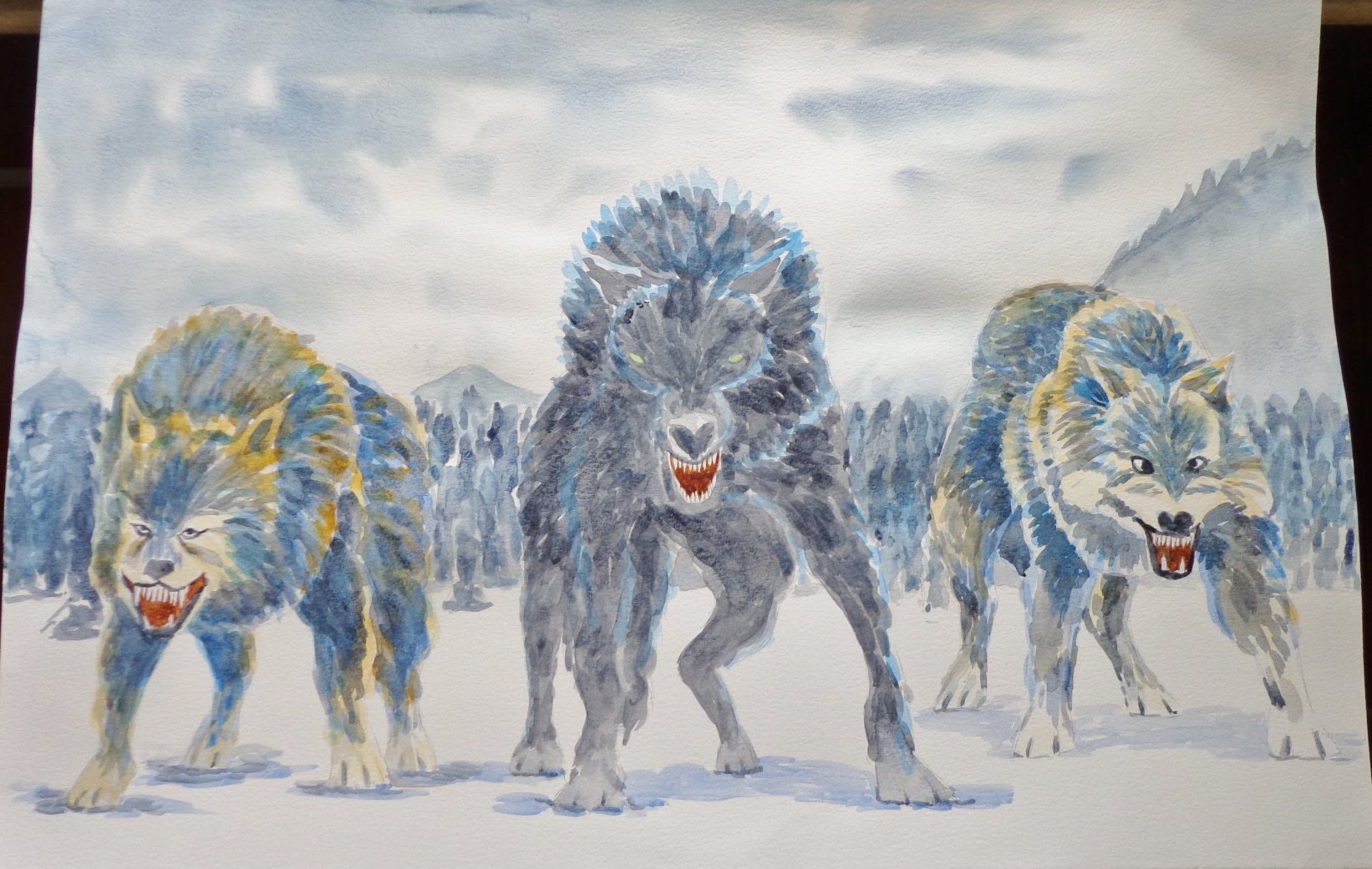 Волк вожак рисунок