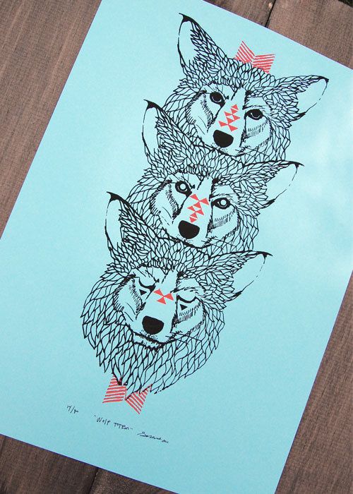Wolf Totem Pole Drawing at GetDrawings Free download