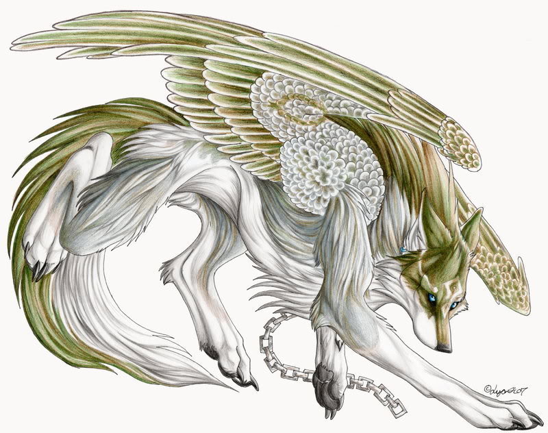 Wolf With Wings Drawing at GetDrawings Free download