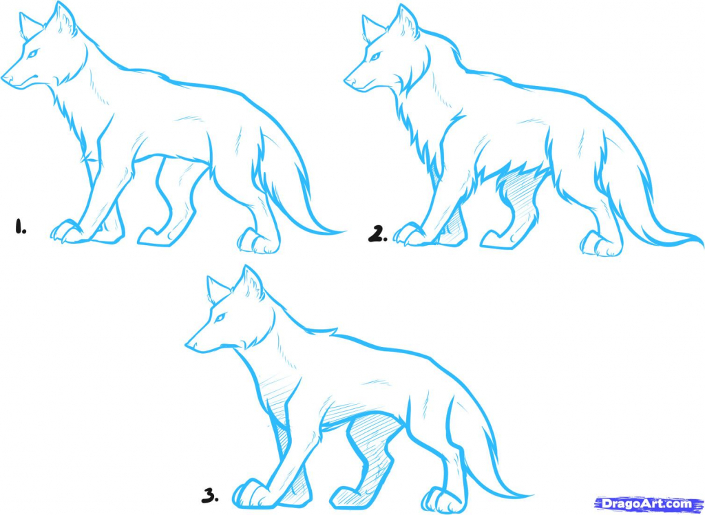 Wolves Drawing Easy at GetDrawings - Free download