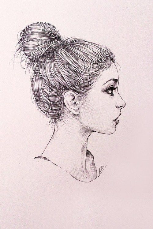 Woman Side Profile Drawing at GetDrawings | Free download