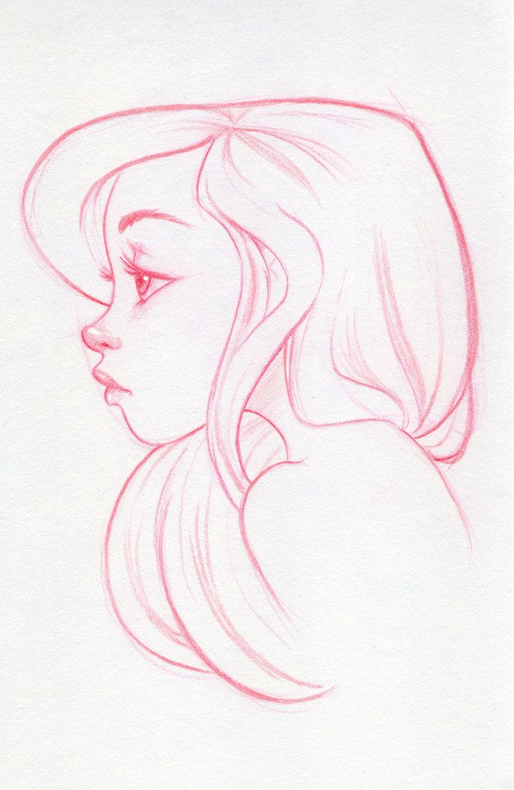 Woman Side Profile Drawing at GetDrawings | Free download
