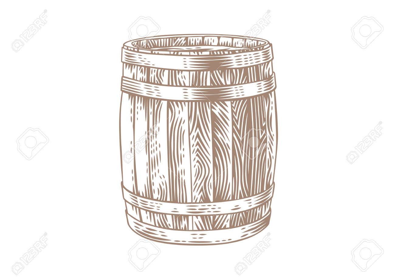 Wooden Barrel Drawing at GetDrawings | Free download